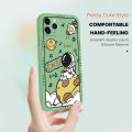 BILI for OPPO Reno Z Back Cover Little Astronaut Sit In Planet Multicolor Liquid Silicone Phone Case Soft Square Lens Protection Phone Cases. 
