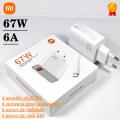 Original 67W Turbo Charger with Free 6A Super Fast Turbo Charging Cable Type C for Mi 11 Pro, Mi 11 Ultra, Mi 11T, Poco F3, Poco X3 GT, Poco F3 GT. Turbo Charger 67W Fast Charge Power QC 4.0 Adapter GAN For Redmi 10 Pro, Mi 10T. 