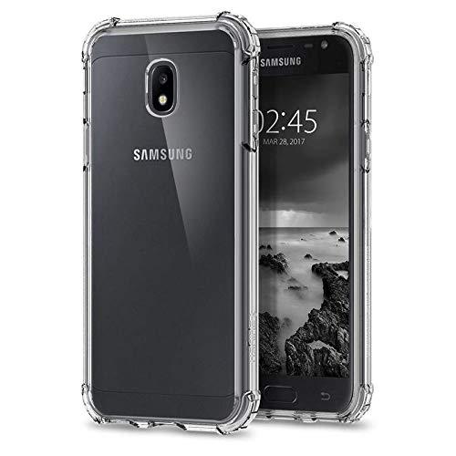 Samsung Galaxy J5 Pro Anti Shock Corner Bumper Air Bag Soft Transparent Jelly Cover With Camera Protection