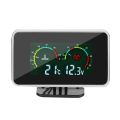2 in 1 Car LCD Digital Gauge Voltage Pressure Water Temperature Meter Buzzer Alarm M10. 