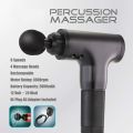 Revolutionary SP-04398 Fine Life Deep Tissue Percussion Massage Gun - Perfect for Body and Muscle Recovery - Targeted Back Massager - Comes with 4 Different Attachment Head - Powerful Motor and Long Lasting Battery (BLACK). 