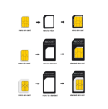 4 in 1 Sim Card Jacket Kit Nano, Micro With Ejector Pin Black And White 4in1 Set Nano Micro Standard Sim Card Adapter Sim Ejector For Mobile Phone Black/White. 