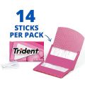 Trident Bubblegum Sugar Free Gum, 12 Packs of 14 Pieces (168 Total Pieces). 