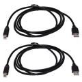 2X for Canon Pixma USB 2.0 Printer Cable Cord A-B 1.8M. 