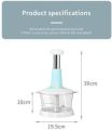 Manual Food Chopper, Express Hand Held Chopper, Large Cup, Chop & Cut Fruits, Vegetables, Herbs, Onions. 