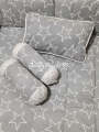 CS-658: Grey Stars Cot Bedding Set. 