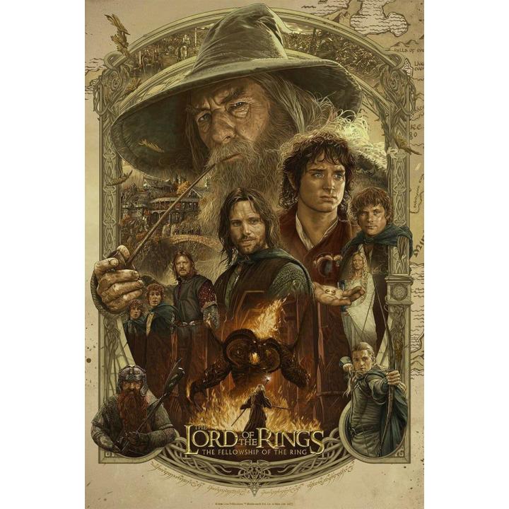 Lord of the Rings Movie Posters Movies 2.0 Vinyl Paper Quotes Vintage Enthusiasts Posters Home Room Art Painting Wall Poster
