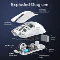 ATTACK SHARK X11 Gaming Mouse with Magnetic Charging Dock, PixArt PAW3311 Gaming Sensor, BT/2.4G Wireless/Wired Gaming Mouse, 22000 DPI, Office Mice Gamer Mice for Win11/Xbox/PS/Mac (White). 