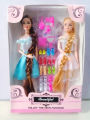 Pack Of 2 Long Hairs Barbiee Doll Set With Shoes For Kids. 