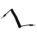 3.5mm Male to Male Jack 4 Pole Extension Aux Audio Ced Spiral Cable 1.5M. 