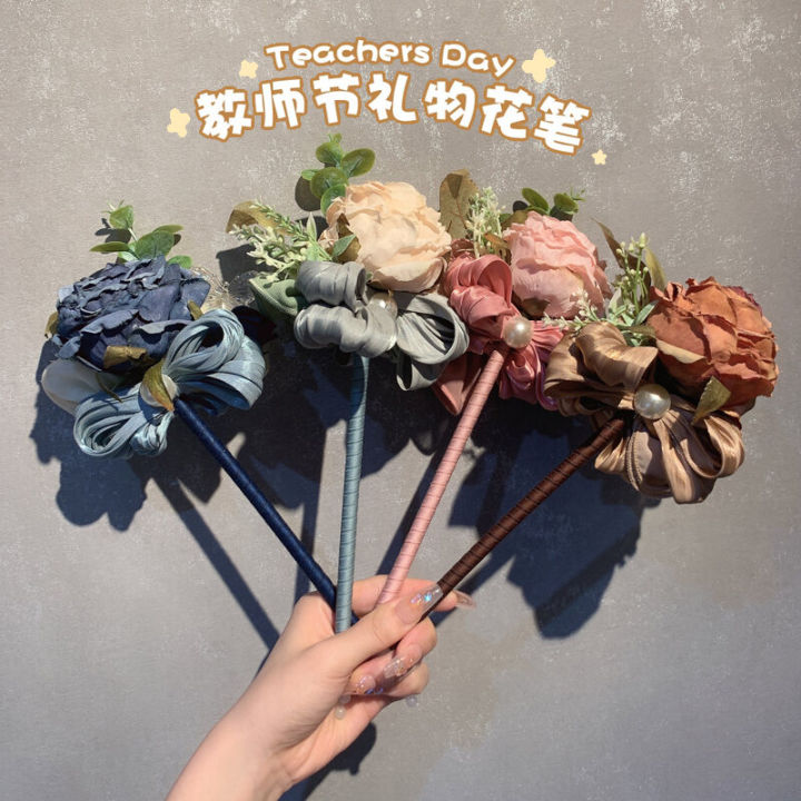 Good-looking Rose Flower Pen Graduation Bouquet Birthday Gift for Girls Teachers Teacher's Day Practical Gift Flower Pen