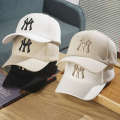 Women's Summer mIb Embroidered Baseball Korean Version Trendy Breathable Hard Top Sun Sunshade Duck Tongue Hat. 