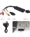 USB 2.0 Easycap DC60-008 Tv DVD VHS Video Adapter Capture Card Audio Av Capture Support Windows Xp/7/Vista 32 Win 10- Video and Audio Capturing Device Directly from TV - EasyCAP USB 2.0 Cable Adapter Audio Video Grabber Capture Card Windows 7 8 10 11. 