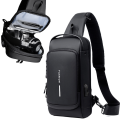 Bagzillas: Men's Anti-theft Waterproof Cross body Bag For Girls Cross Body Bag For Men Chest Shoulder Messenger Backpack USB Port With Num Lock Crossbody Bag. 
