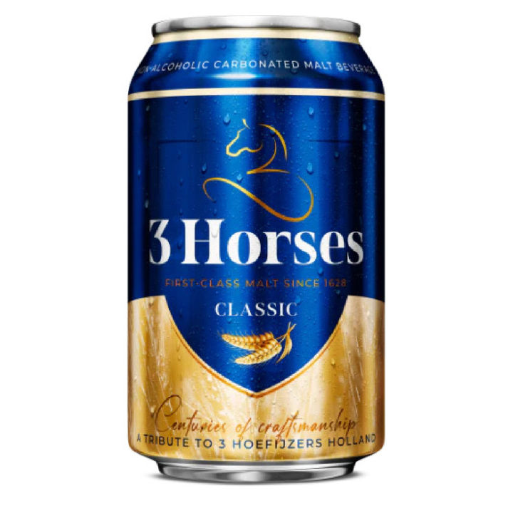 3 Horses Non-Alcoholic Classic Malt Beer 330ml