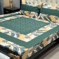 Embriodered Bedsheet Set King Size Patchwork Embriodered Bedsheet Double Bed Export Quality. 