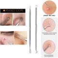 2 Piece Nose Face Blackhead Pimple Acne Remover Extractor Fat Granule Removal Skin Care Tool Set. 