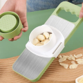 5-in-1 Multifunctional High-Quality Vegetable & Fruit Slicer with Five Changeable Blades Hand Protector Made Slicing Effortless Kitchen Gadget Manual Vegetable Slicer Cutter Potato Shredders Garlic Carrot Grater Chopper Salad Cutter - Simple and Easy Use. 
