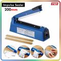 8-inch Impulse Sealer Machine - 200 mm Sealing Machine - Poly Element Plastic Sealer - PMP. 