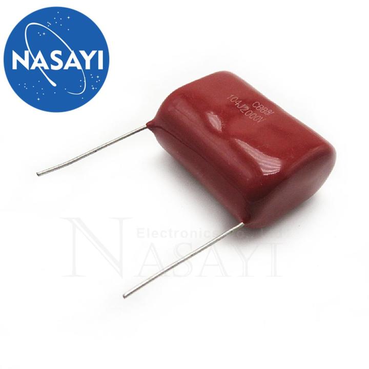 5PCS CBB81 High Voltage Capacitor 104J2000V Foot Spacing 25 Ultrasonic Capacitor 2000V104J P=25MM