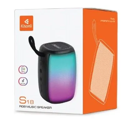 KISONLI S18 RGB COLORFUL HIGH QUALITY PORTABLE BLUETOOTH SPEAKER | Daraz.pk