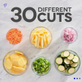 Mandoline Spring Slicer Vegetable and Fruits Cutter Meal Prep & More then 40 Thickness Adjuster 5 in 1 - Pump Brava Slicer and Dicer - Multifunctional High Quality ABS Vegetable & Fruit Slicer - Precision Slicing Made Effortless.. 