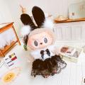 Clothes only] Labubu doll clothes 17cm heartbeat macaron enamel face Rabu baby clothes change for replacement. 