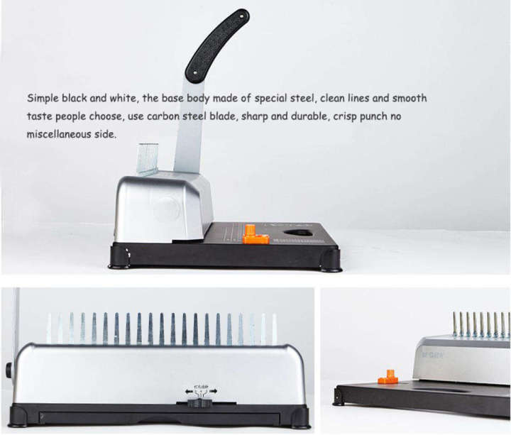 Steel%20Base%2021%20Hole%20Comb%20Binding%20Labor%20Saving%20Book%20Binding%20Machine%20-%20Image%204