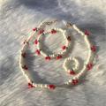Beads necklace | cherry beaded necklace. 