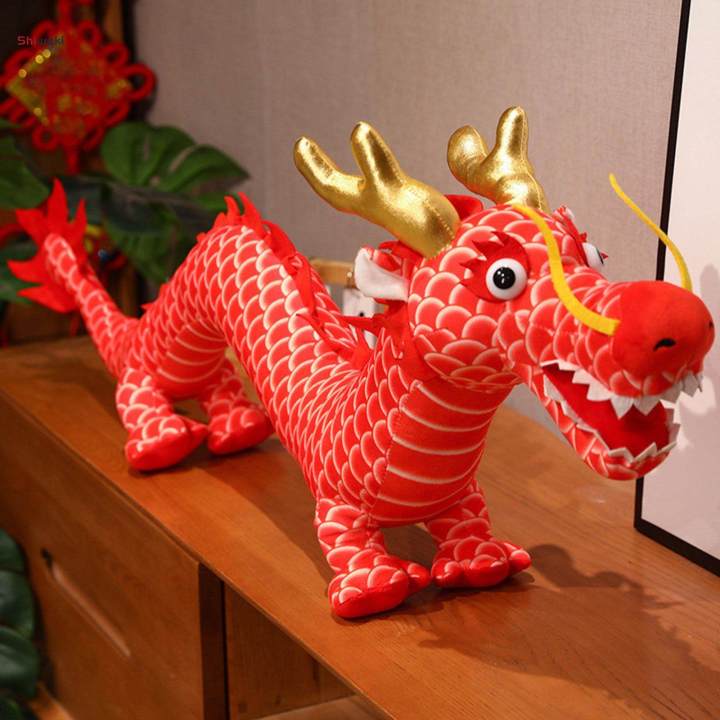 Chinese Dragon Stuffed Toys Cute Chinese Dragon Plush Dolls Room Decoration