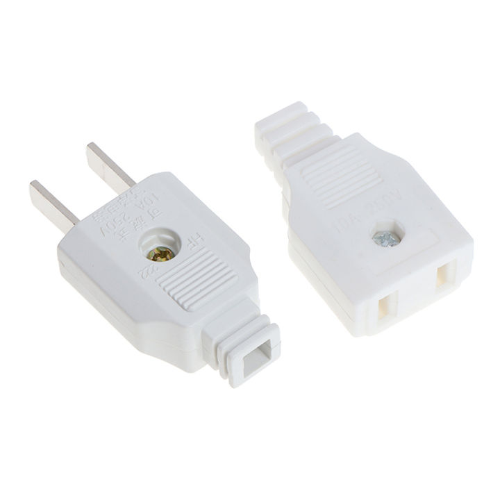 US%202%20Flat%20Pin%20AC%20Electric%20Power%20Male%20Plug%20Female%20Socket%20Outlet%20Adapter%20Wire%20-%20Image%202