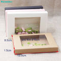 Kraft Paper Multicolor Paper Gift Packaging and Display Box with Transparent PVC Window Wedding Candy Box Gift Packaging Box. 