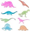 Luminous Dinosaur Toy Set - 8-Piece Glow-in-the-Dark Animals and Reptiles. 