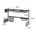Over The Sink Dish Drying Rack - Adjustable Dish Drainer Shelf - Countertop Space Saver Display Stand Tableware Drainer. 
