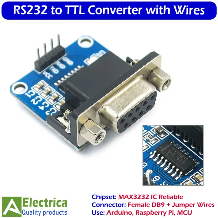 MAX3232%20RS232%20to%20TTL%20Serial%20Port%20Converter%20Module%20with%20Female%20DB9%20Connector%20&%20Jumper%20Wires%20%E2%80%93%20Stable%20Communication%20for%20Arduino,%20PIC,%20ARM%20&%20Raspberry%20Pi%20by%20Electrica%20-%20Image%204