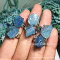[ New ] Raw Stone   Aquamarine Rough Stone Ring   Runlan   Adjustable Size. 