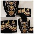 Bridal Gold Style Complete Set of jewellery With  Heavy Mala for Weddings,Party, daily wearing. 