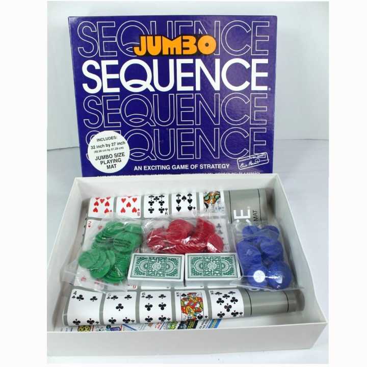 Jumbo SEQUENCE Board Game: Deluxe Edition with Playing Chips - A Fun Family Toy for Parties