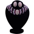 Multicolor Jewelry Set With Center Golden Stone For Women - Multi Color. 