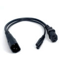 IEC320 C14 C8 To 2X C7 C5 C13 Y Split AC Power Cord, IEC Figure 8 Male To 2 Female 1 In 2 Out AC Power Cable 30cm Black. 