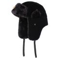 Soviet Military Badge Russian Ushanka Bomber Hat Pilot Hat Faux Rabbit Winter Hat With Fur Earmuffs Snow Hat Cycling Cap Ski Cap. 