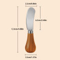 Mini Butter Knife Cheese Spreader Knive Creative Standing Butter Knife Jam Salad Dressing Knife Stainless Steel Wooded Handle. 