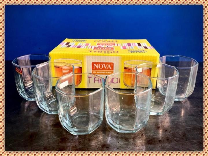 NOVA DRINKING WATER GLASS | BEVERAGES GLASS | 300ML WATER GLASS | GLASS SET OF 6