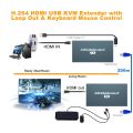 HDMI USB KVM Extender Up to 200M Over TCP/IP, Supports H.264, IR & 1080p Resolution. 