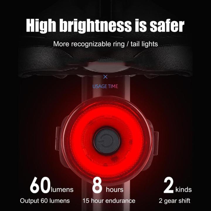 【Footprint】 {Ready Stock}LED MTB Bike Tail Light Rear Safety Warning Lamp 2 CR2032 Battery Included