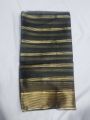 Black Tissue Dupatta With Golden Lining For Girls/Ladies. 