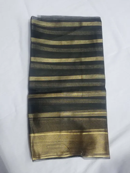 Black%20Tissue%20Dupatta%20With%20Golden%20Lining%20For%20Girls/Ladies%20-%20Image%203