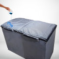 Waterproof Double Door Deep Freezer Cover with Handle Covers Dual Layer Fabric Washable. 
