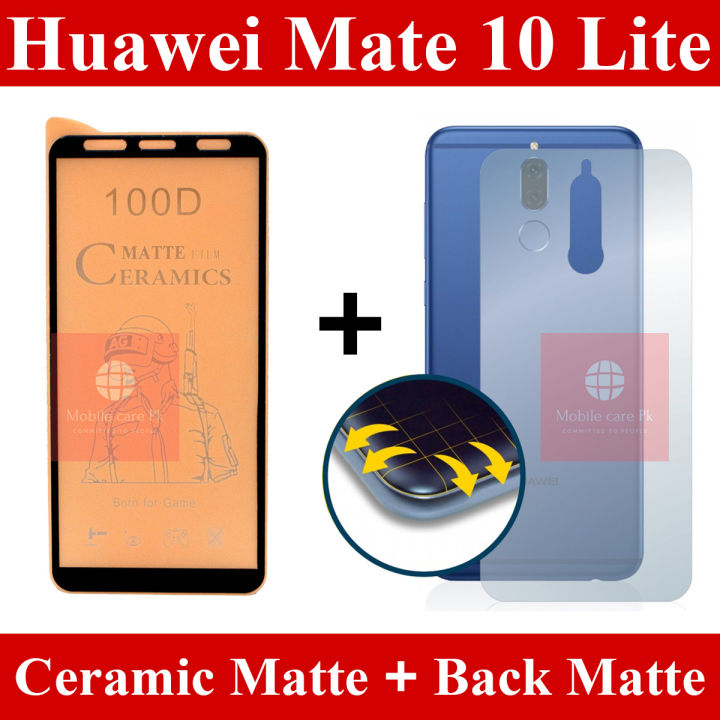 Huawei Mate 10 Lite Screen Protector Matte Unbreakable Glass + Back Matte Protector Back sheet skin For Huawei Mate 10 Lite