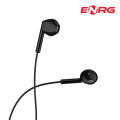 Energy - ENRG In-Ear Wired Earphones Deep Bass and Stereo Earbuds Apple Style Black & White. 